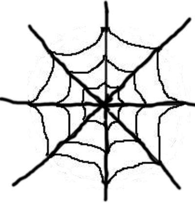400x421 Spider Web Outline