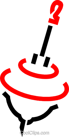 245x480 Spin Top Toy Royalty Free Vector Clip Art Illustration Vc048953