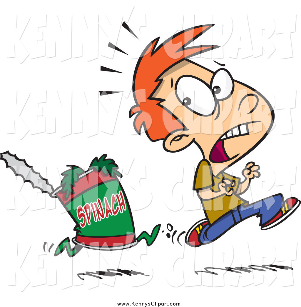 1024x1044 Clip Art Of A Can Of Spinach Chasing A Red Haired White Boy By