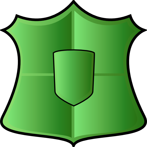 600x600 Green Shield Clip Art
