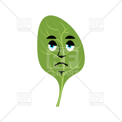 400x400 Spinach Sad Emoji Royalty Free Vector Clip Art Image