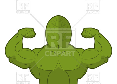 400x287 Spinach With Big Muscles Royalty Free Vector Clip Art Image