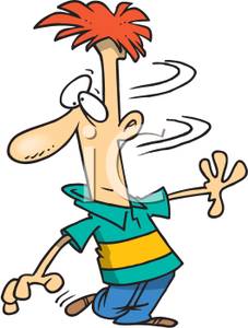 227x300 Cartoon Of A Man With His Head Spinning