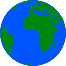 256x256 Drawn Globe Gif Animation