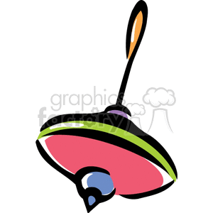 300x300 Royalty Free Spinning Toy Top 159224 Vector Clip Art Image