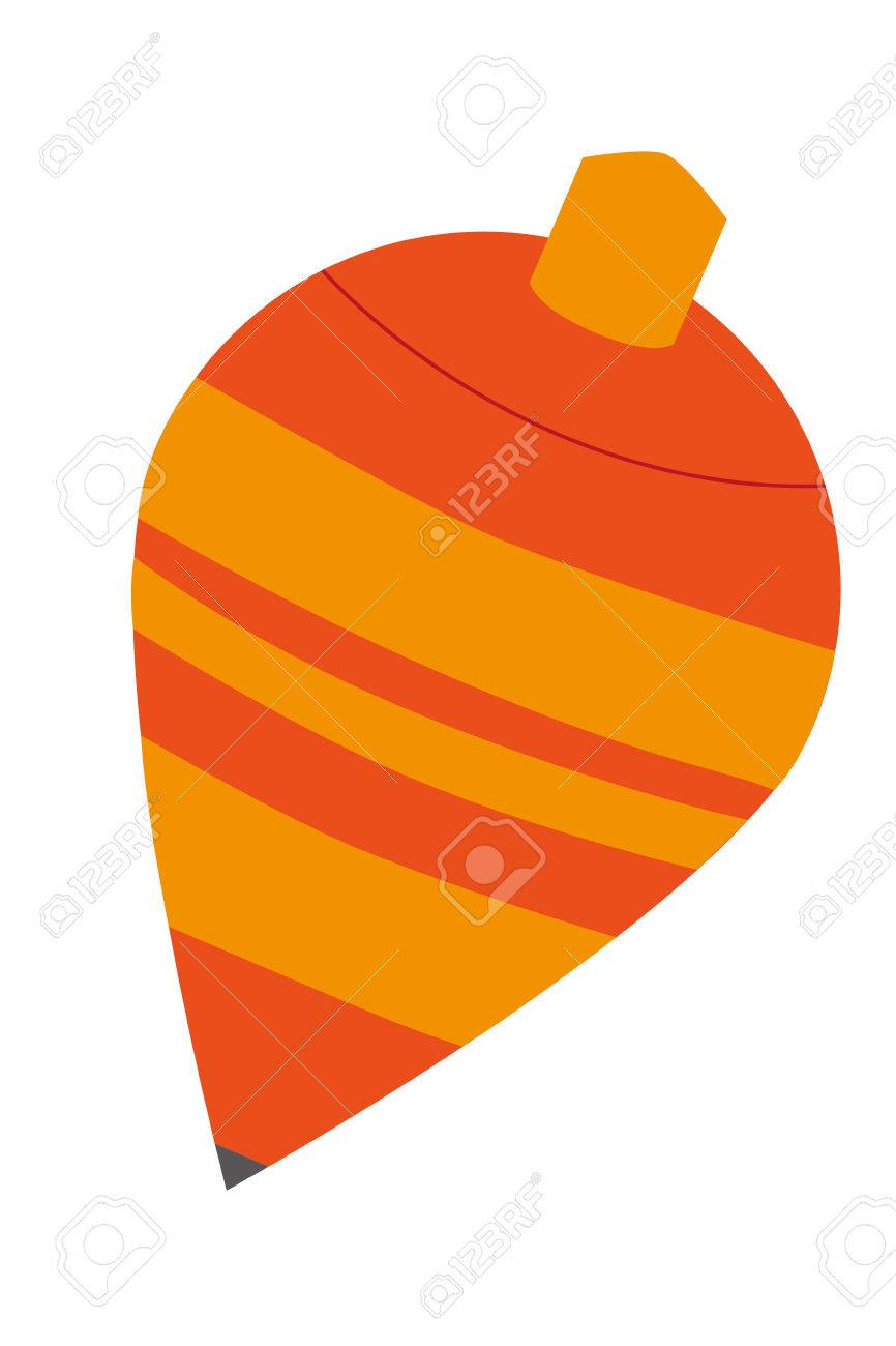 866x1300 Spinning Top, Toy Isolated On White, Vector Illustration Royalty