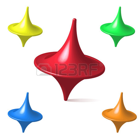 450x450 Spinning Top Illustration Isolated On A White Background Royalty