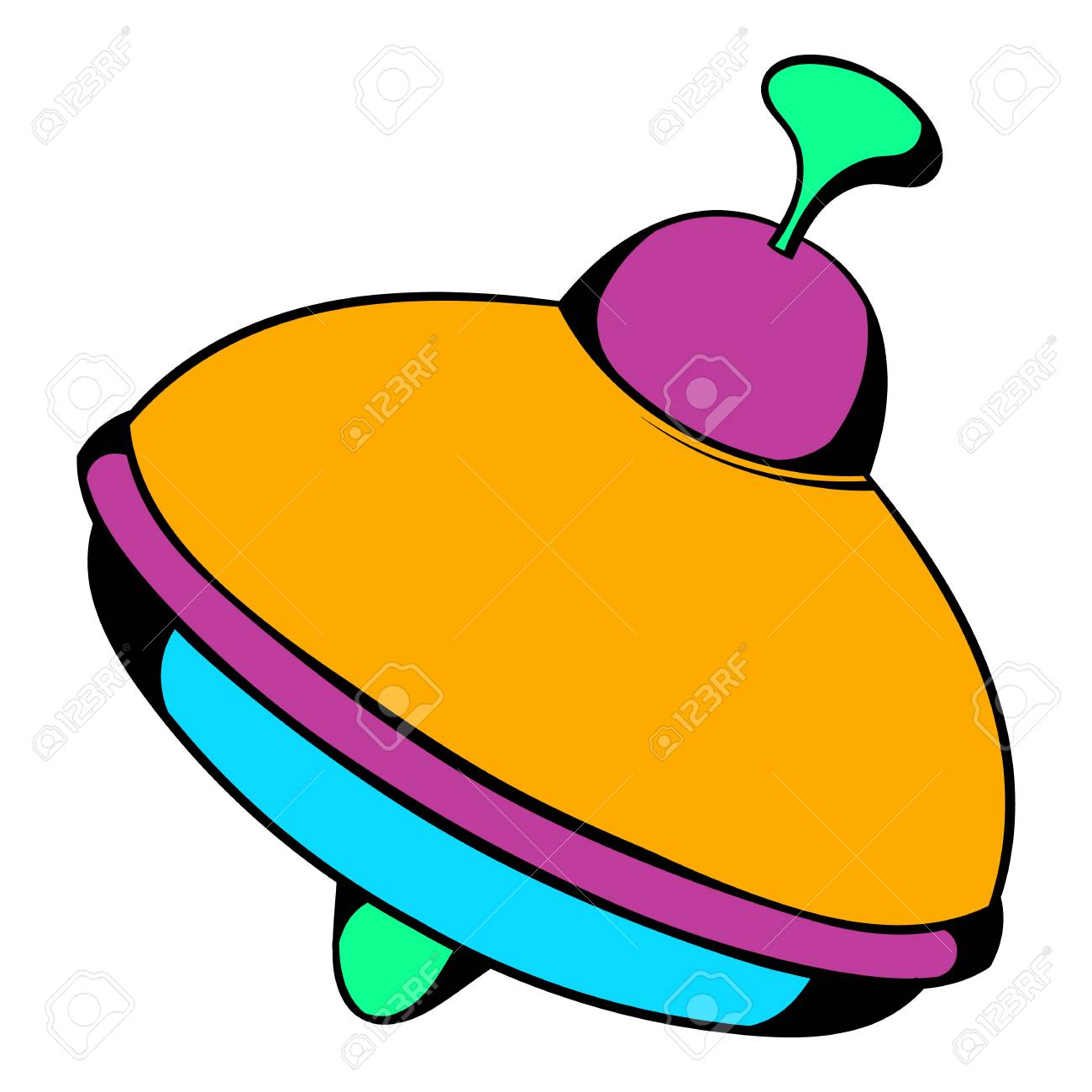 1300x1300 Toy Spinning Top Icon, Icon Cartoon Royalty Free Cliparts, Vectors