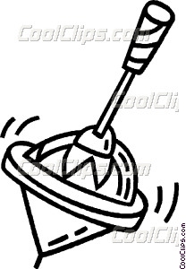 208x300 Spinning Top Vector Clip Art