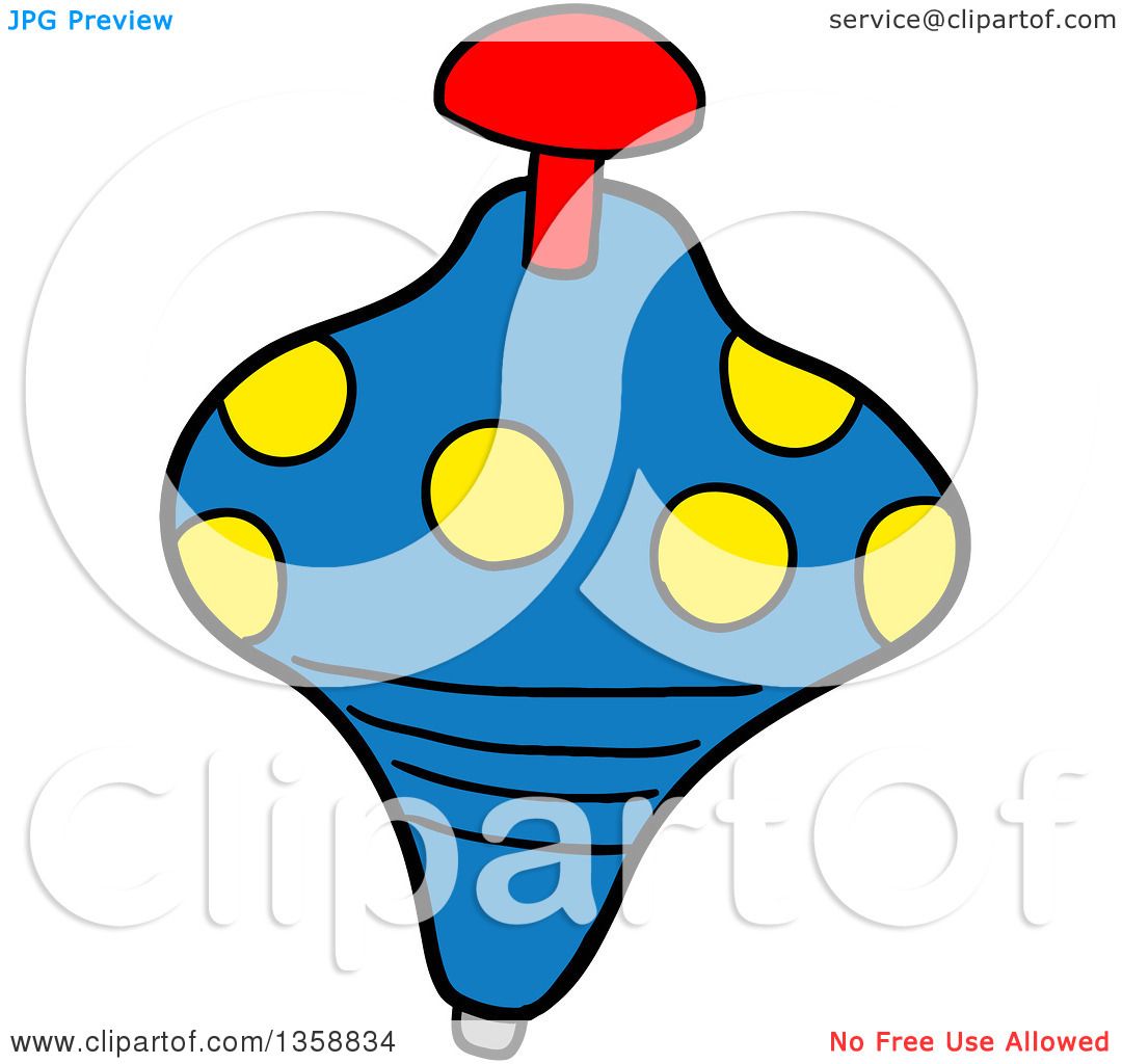 1080x1024 Clipart Of A Cartoon Spinning Top Toy