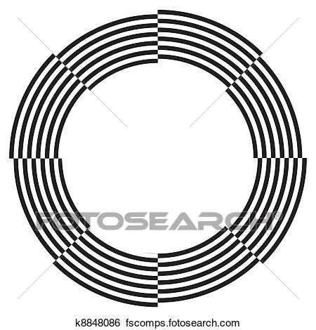 450x470 Clip Art Of Spiral Design Illusion Frame K8848086