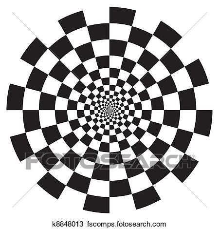 450x470 Clipart Of Checkerboard Spiral Design Pattern K8848013