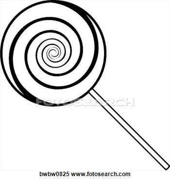 350x370 Lollipop Clipart Black And White