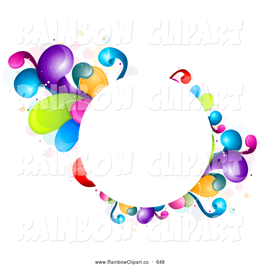 1024x1044 Vector Clip Art Of A Circular Colorful Splash Frame By Bnp Design