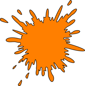 297x299 Orange Water Splash Clip Art