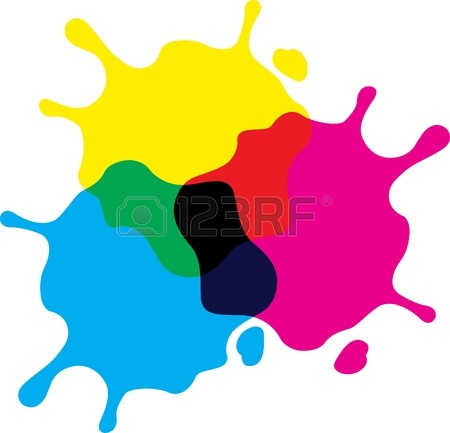 450x433 A Paint Splash Colorful Rainbow Paint Or Ink Design Royalty Free