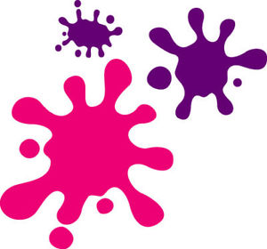 300x280 Paint Splatter Clip Art Pink