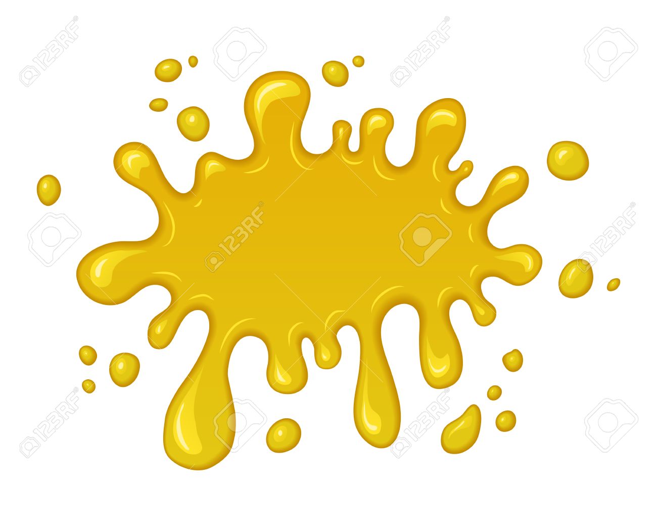 1300x1040 Yellow Paint Splatter Clip Art. Cartoon Of A Yellow Ink Or Paint