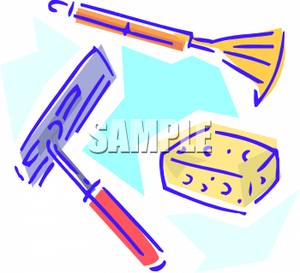 300x273 Squeegees And A Sponge Clip Art Image