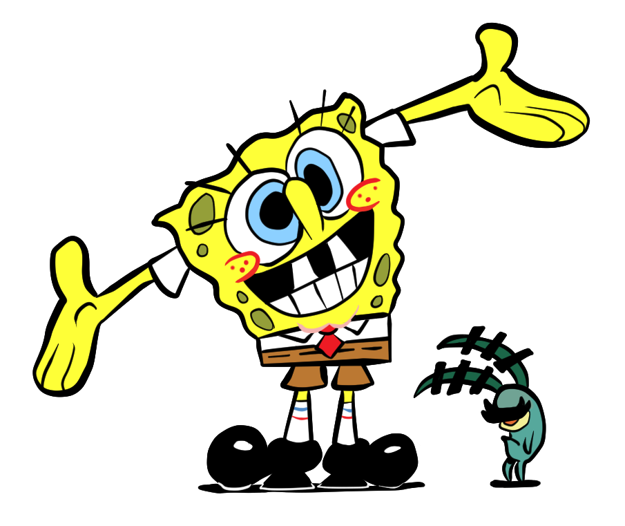 905x761 Spongebob And Plankton By Joeywaggoner