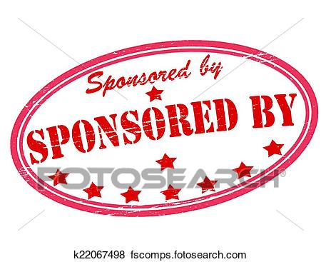 450x367 Clip Art Of Sponsored By K22067498