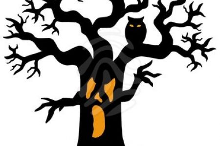 450x300 Halloween Scary Tree Clip Art