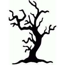 225x225 Clipart Of A Sketched Black And White Creepy Bare Halloween Tree