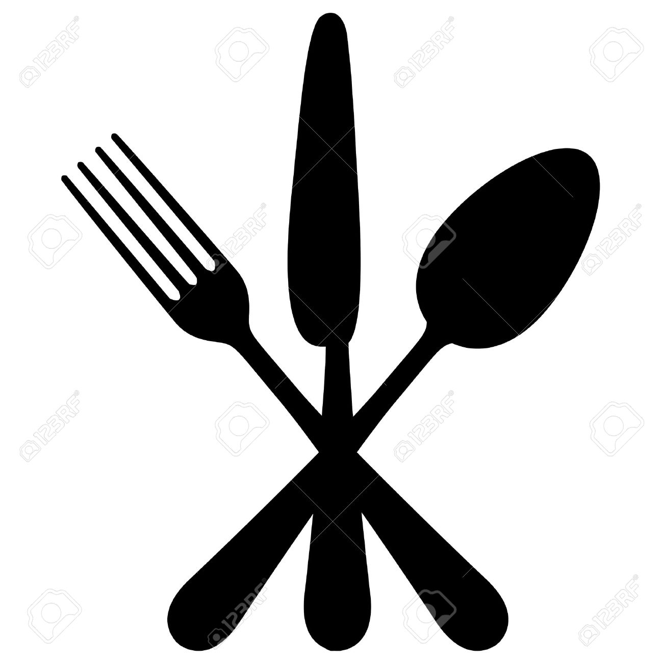 1300x1300 Fork Clipart Crossed