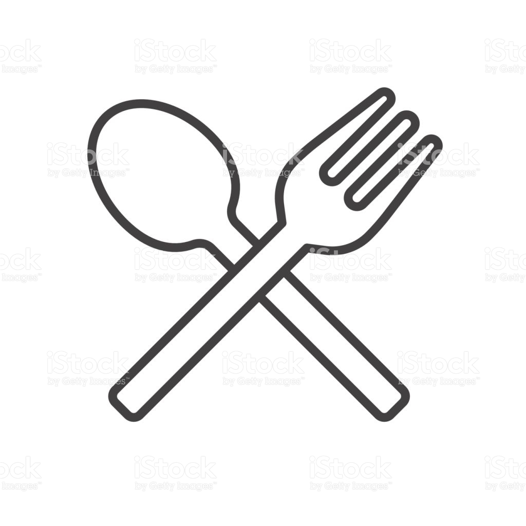 1024x1024 Fork Clipart Outline