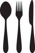 115x170 Clip Art Of Spoon Fork Knife K10917957