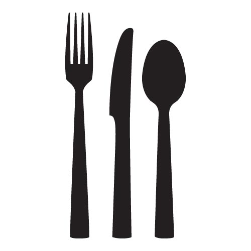 500x500 Clip Art Fork And Spoon Clipartfest