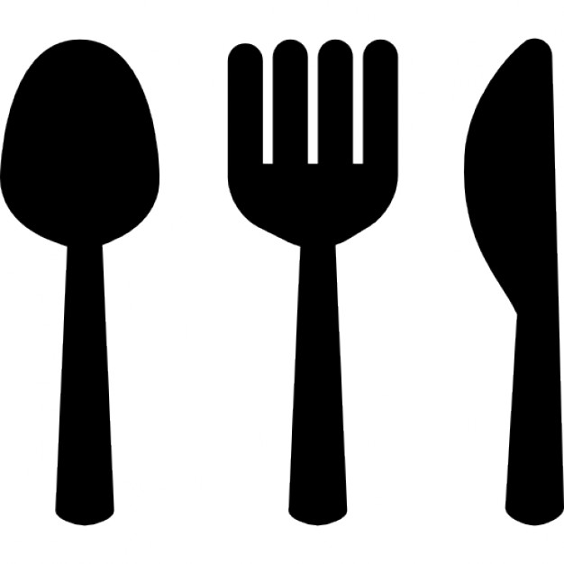 626x626 Spoon Fork And Knive Silhouettes Restaurant Symbol Icons Free