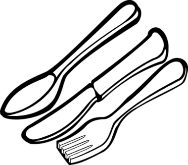 380x333 Spagetti On Fork Clipart Black And White Free To Use