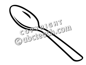 300x225 Spoon Black And White Clipart