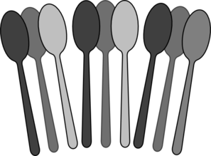 297x219 Spoon Clipart Gray