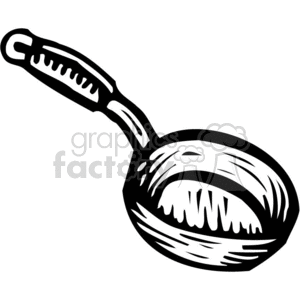 300x300 Royalty Free Black White Frying Pan 382984 Vector Clip Art Image