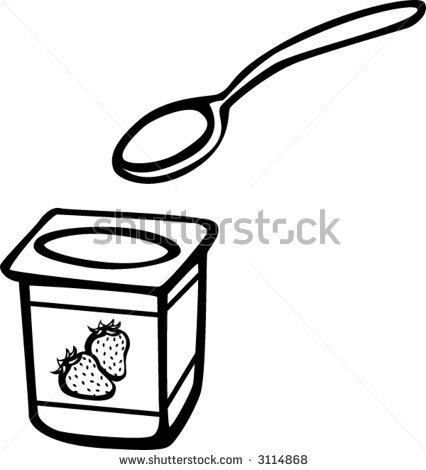 426x470 Spoon Black And White Clipart