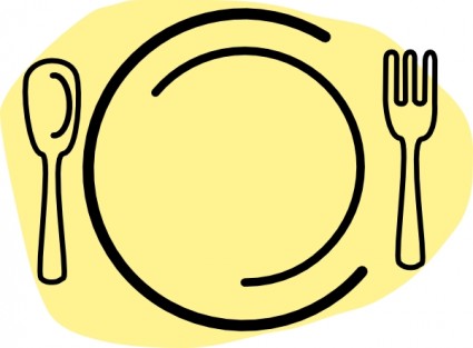 425x313 Vector Iammisc Dinner Plate With Spoon And Fork Vector Clip Art