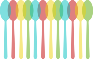 299x189 Colorful Spoons Clip Art