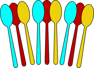 299x219 Colorful Spoons Not Opaque Clip Art
