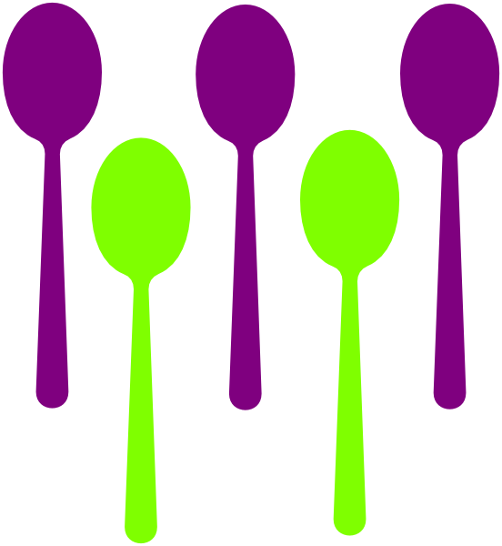552x600 5 Spoons Clip Art