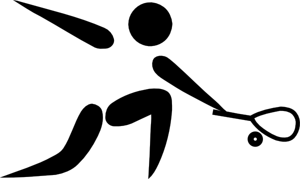 600x358 Olympic Sports Squash Pictogram Clip Art