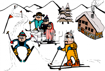 350x238 Royalty Free Skiing Clip Art, Sport Clipart