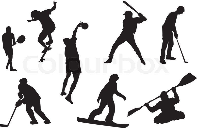 800x520 Sport Silhouette Stock Vector Colourbox