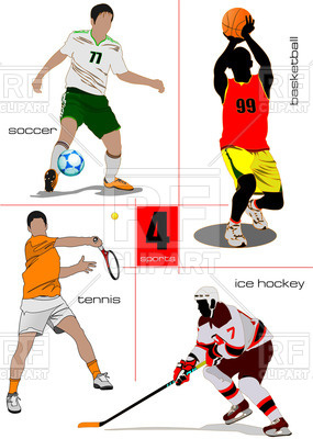 285x400 Kinds Of Sport Games Soccer, Ice Hockey, Tennis, And Basketball