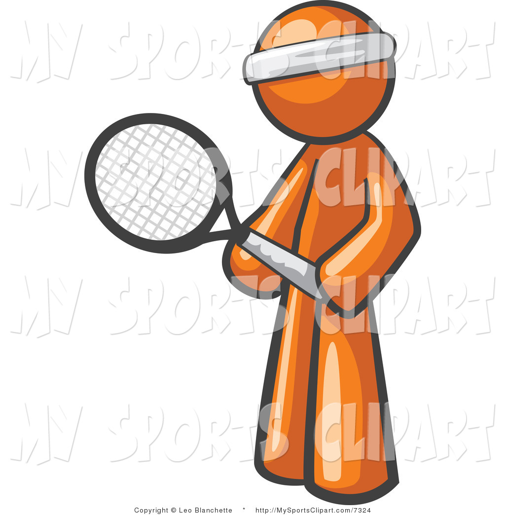 1024x1044 Sports Clip Art Of A Orange Tennis Player By Leo Blanchette