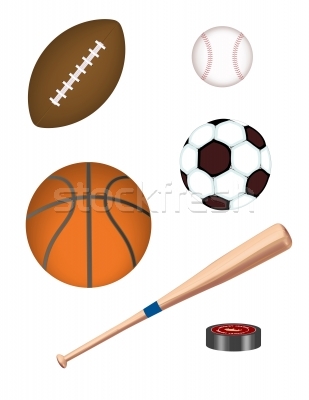309x400 Equipment Clipart 1213089 Stock Photo Realistic Sports Equipment
