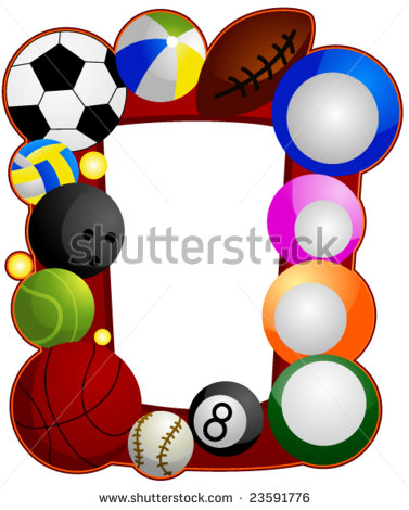377x470 Sport Ball Border Clipart