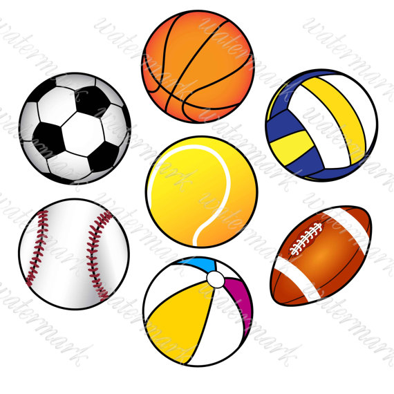570x570 Ball Clipart Sport Clipart Digital Sport Squirrelartdesign