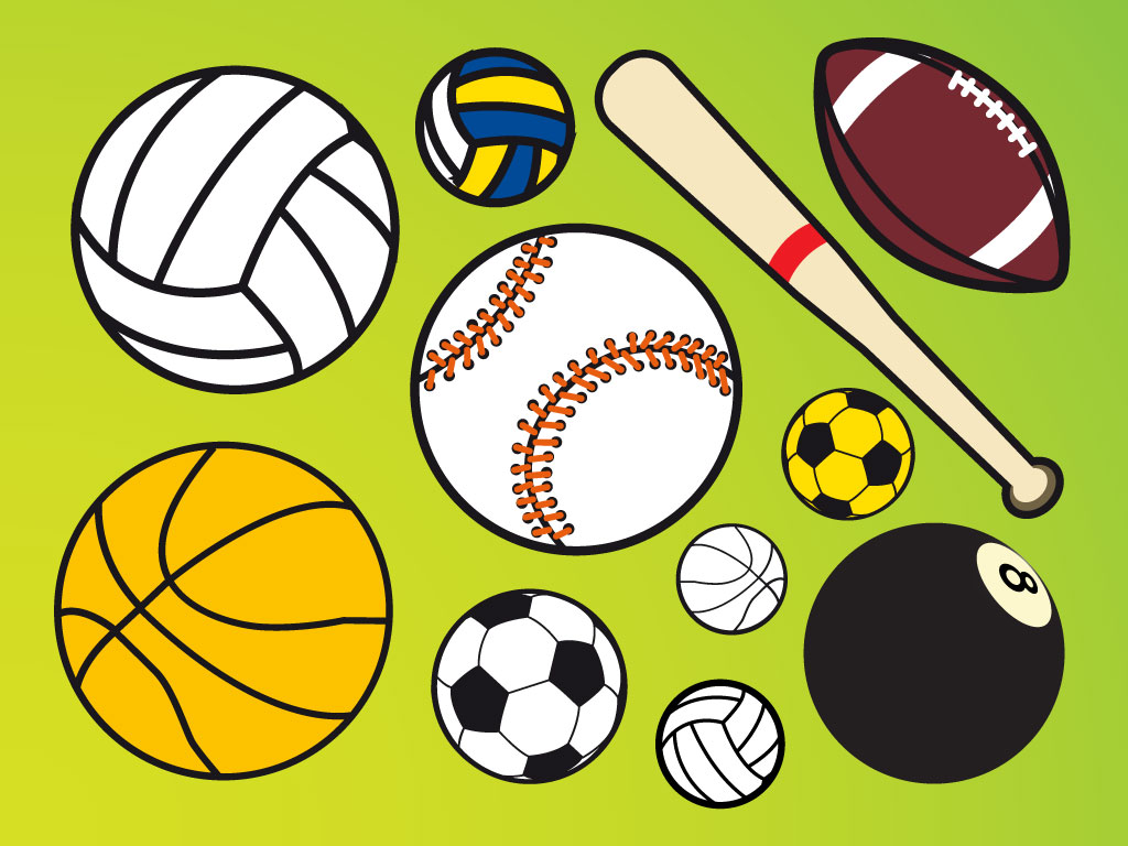 1024x768 Sport Balls Vectors